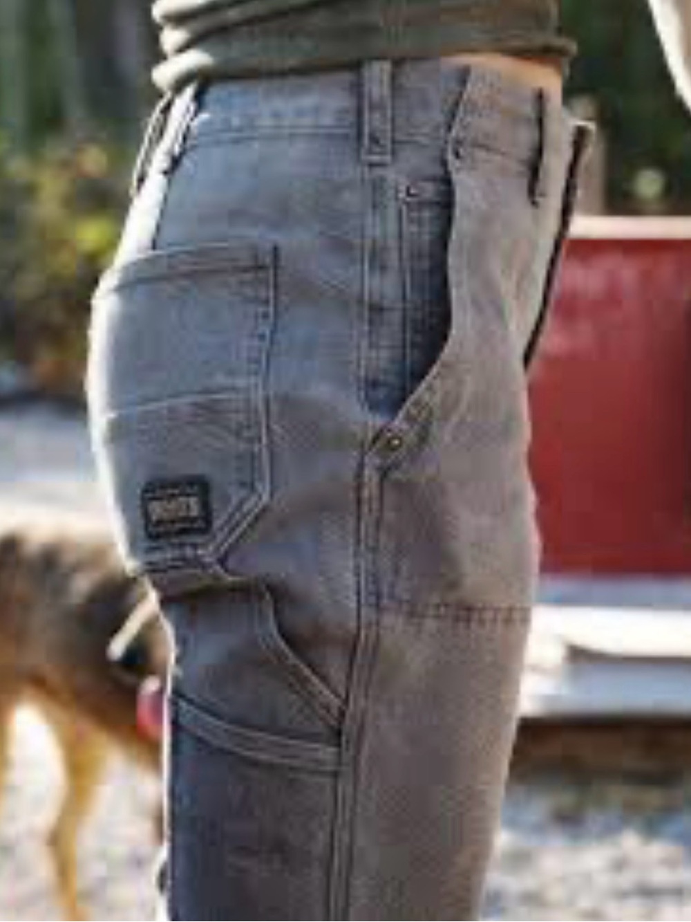 Women’s Duluth Fire Hose Work Pants Double Knee Gray Cropped Size 6 Short